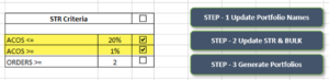 Set the filters for ACOS 